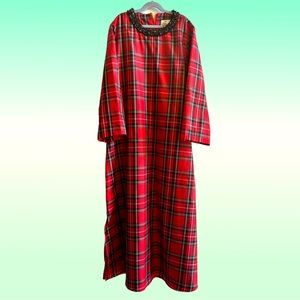 Tuckernuck Jamie Dress in Royal Stewart Tartan Plaid -XL